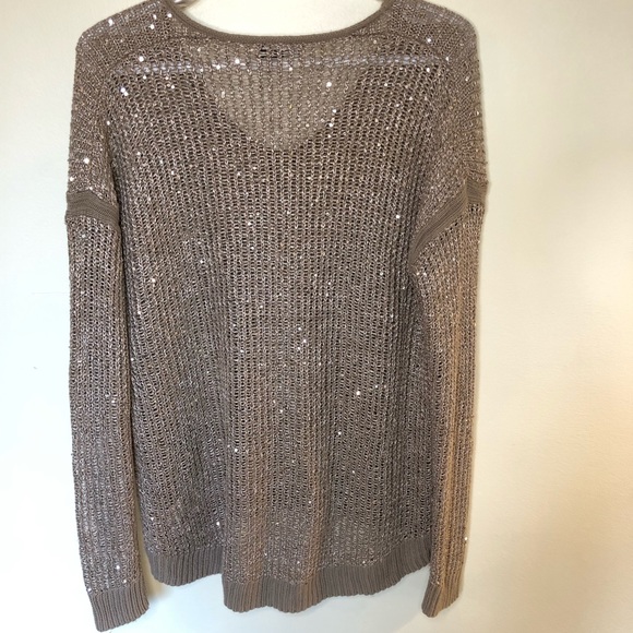 DKNY knit sequin oversized slouchy sweater size M - Picture 2 of 8